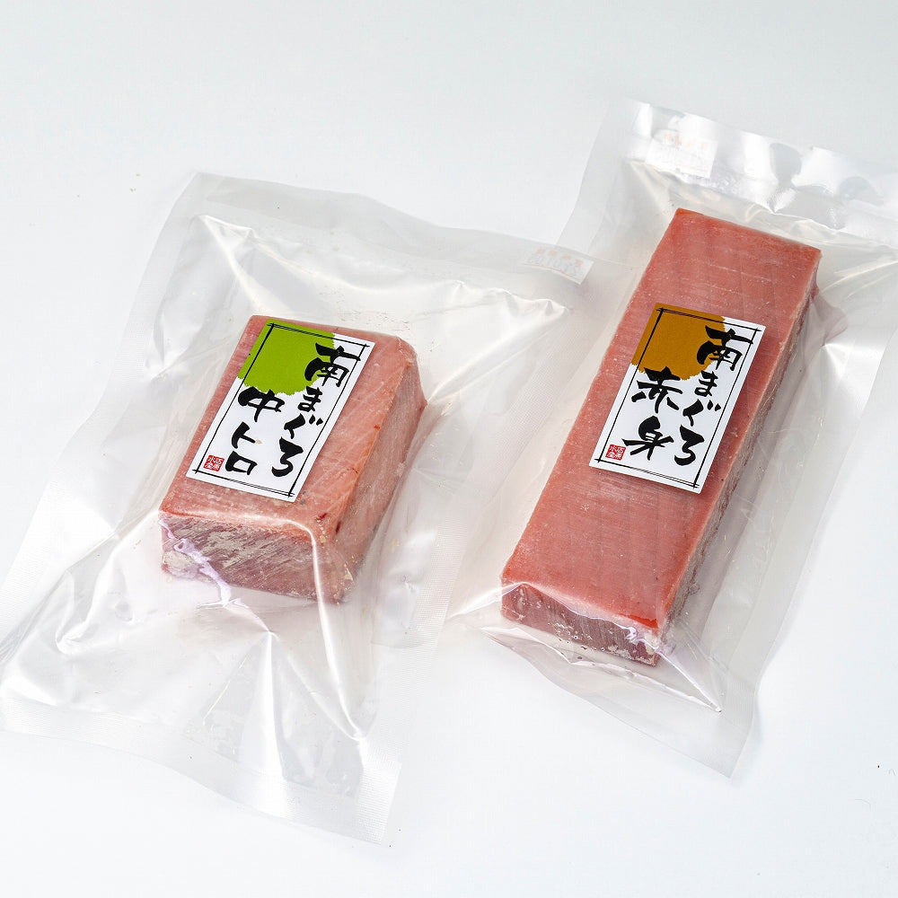 天然南まぐろ 赤身・中とろ刺身(定型柵)