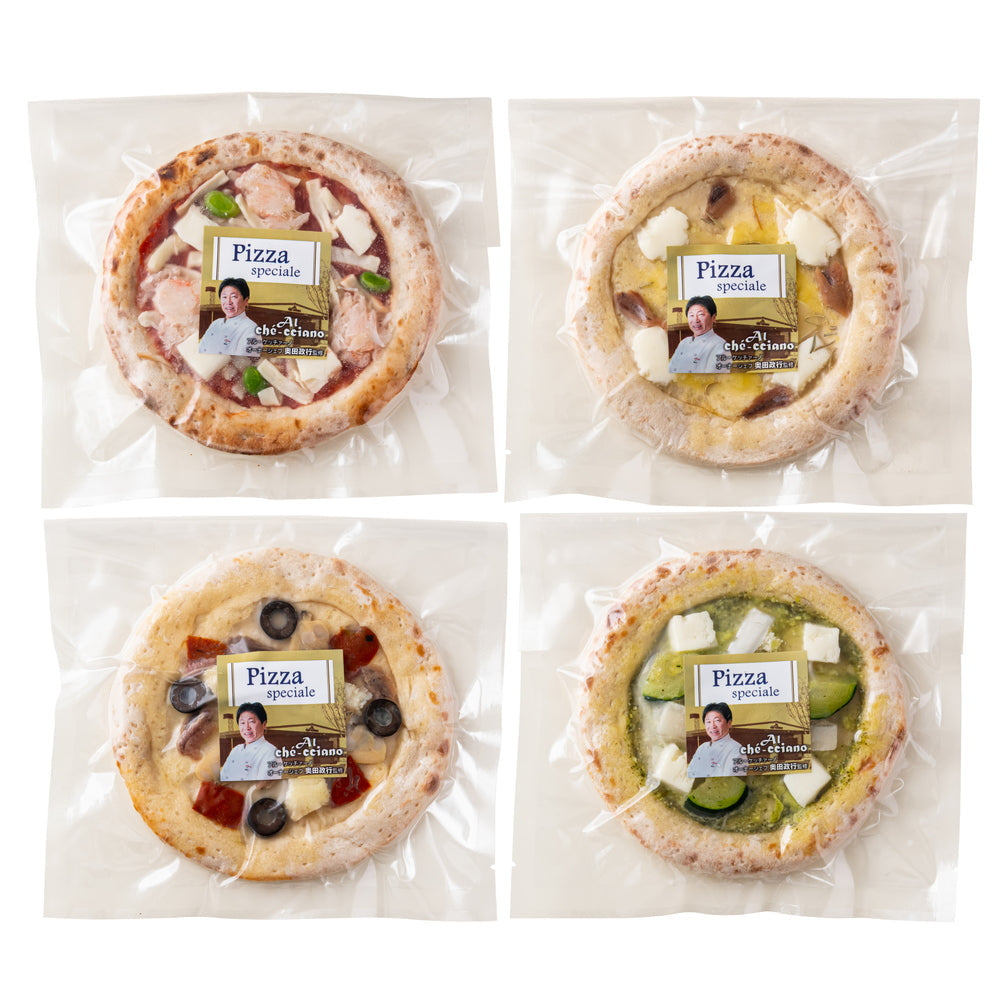 山形・庄内イタリアン 「アル・ケッチァーノ」 奥田シェフ監修 ピザセット 4種食べ比べ