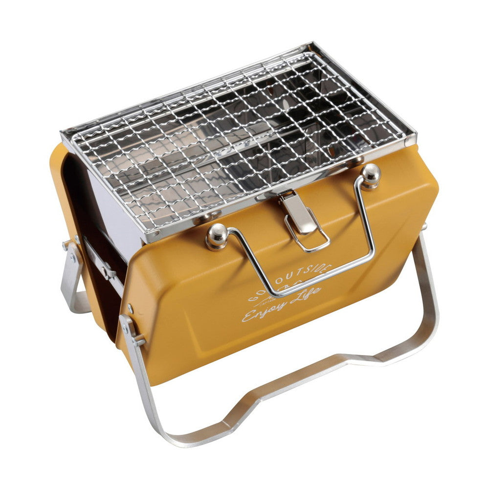 キャプテンスタッグ モンテ V型卓上グリル B6型 (オールドイエロー)