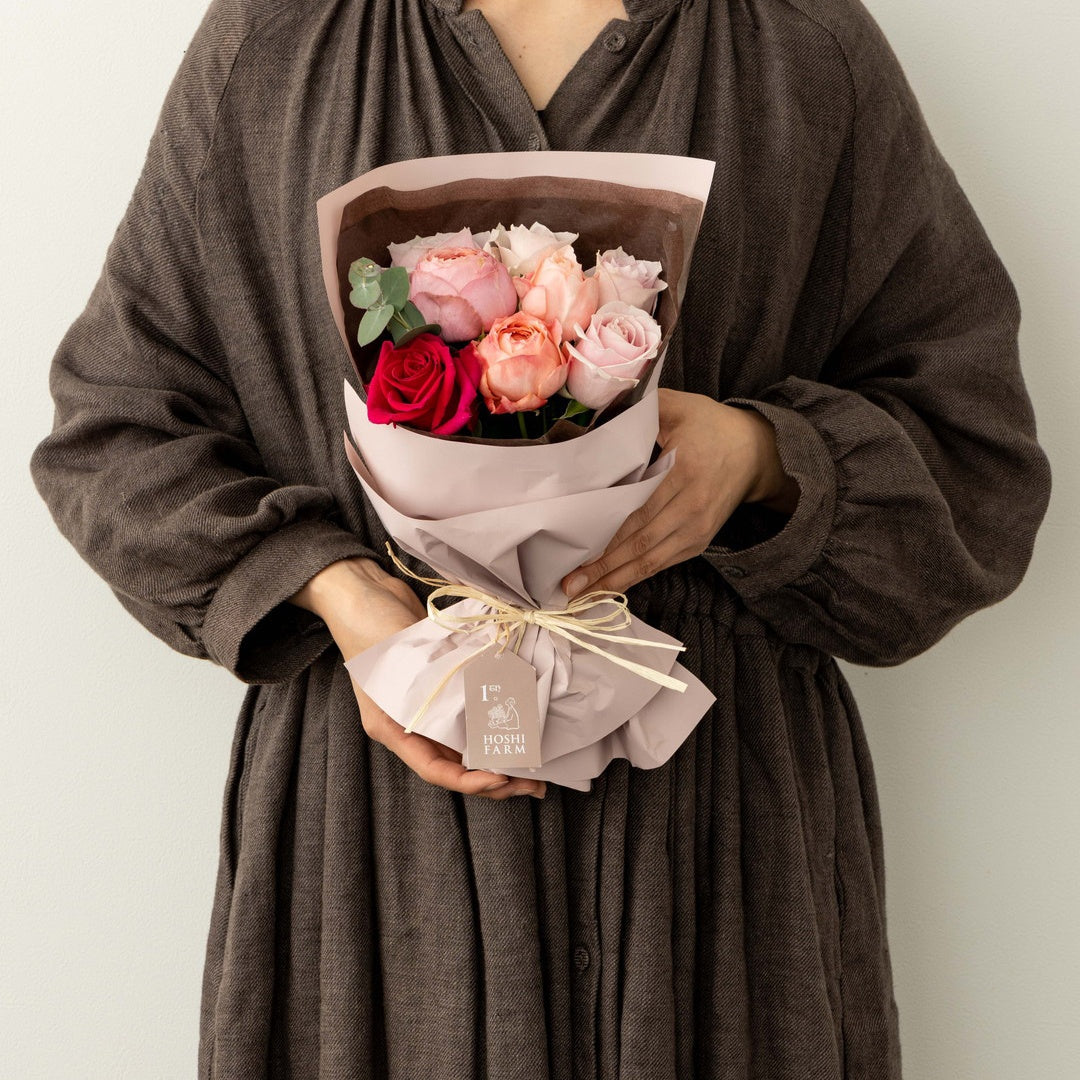 ホシファーム フリルブーケ スイート８本＆銀座千疋屋 銀座チョコパウンドケーキ