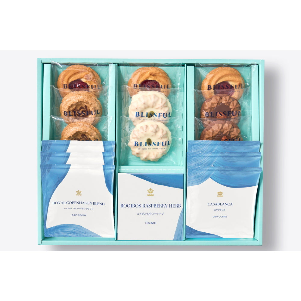 ロイヤルコペンハーゲン　ドリップコーヒー・ティー　&４種の焼き菓子 16個