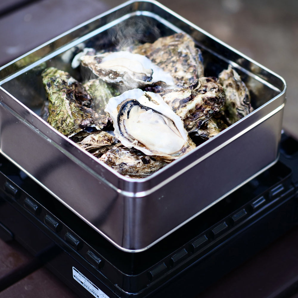 広島牡蠣のカンカン焼き　軍手・ナイフ付