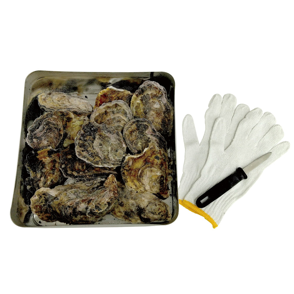 広島牡蠣のカンカン焼き　軍手・ナイフ付