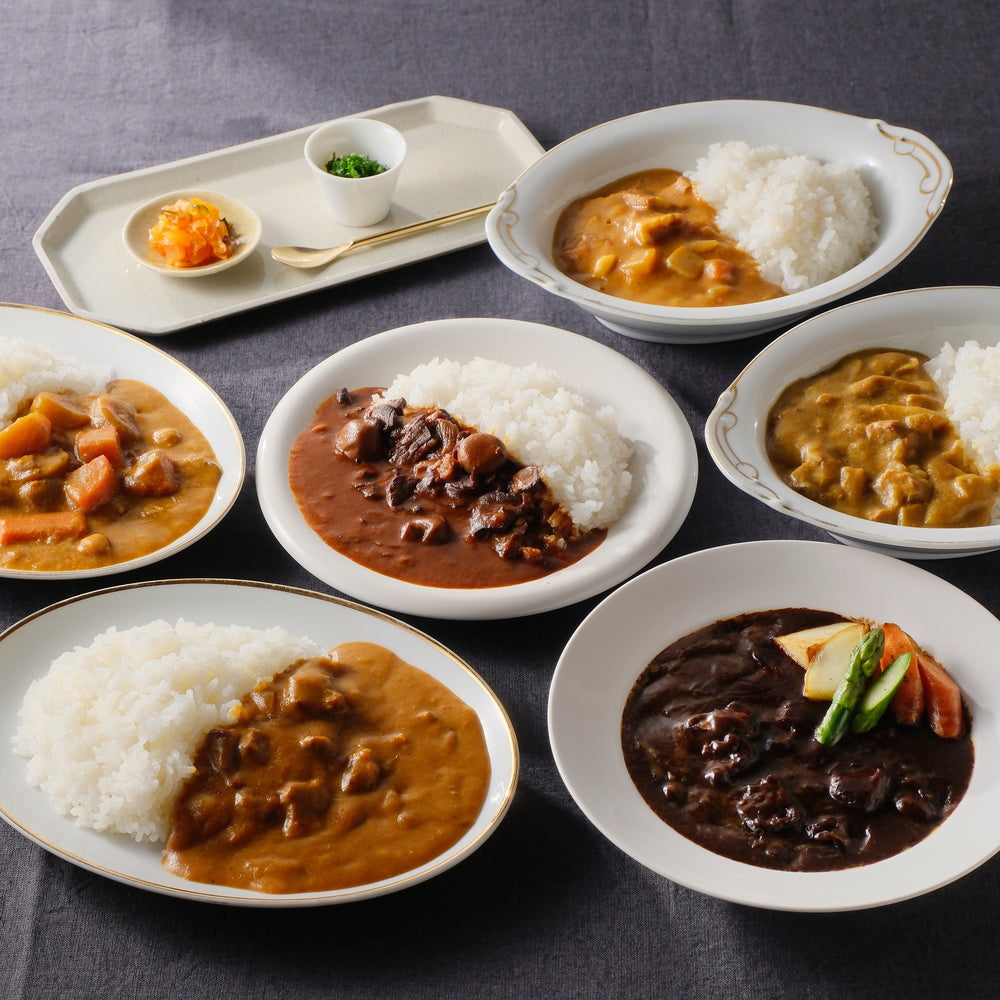 明治36年創業 「日比谷松本楼」 ハイカラカレー＆ビーフシチュー6種食べ比べ