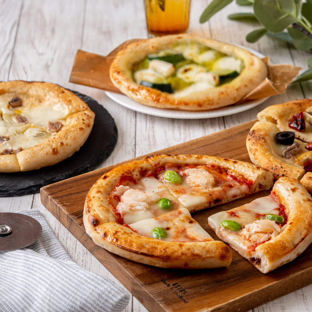 山形・庄内イタリアン 「アル・ケッチァーノ」 奥田シェフ監修　ピザセット 4種食べ比べ