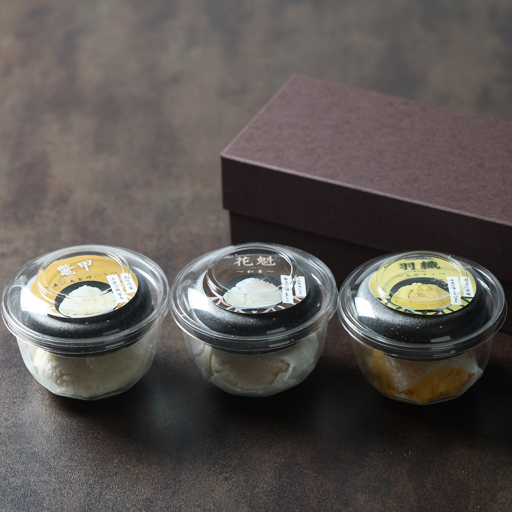 高級和栗モンブラン専門店「いも栗カボチャ」　百万石最中大福ジェラート（3個）