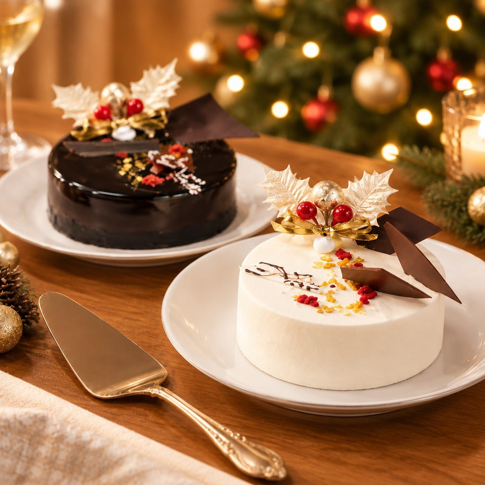 shirokane sweets TOKYO　白金クリスマスデュオ 2種食べ比べ（フロマージュショート＆ショコラ）