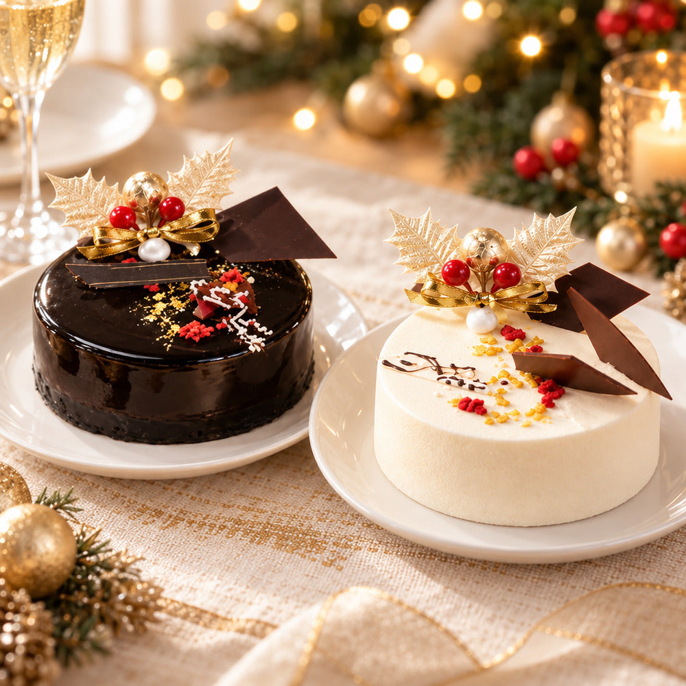 shirokane sweets TOKYO　白金クリスマスデュオ 2種食べ比べ（フロマージュショート＆ショコラ）