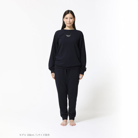 リカバリーウェア BAKUNE スウェット 上下 ネイビー (Women’s_M)