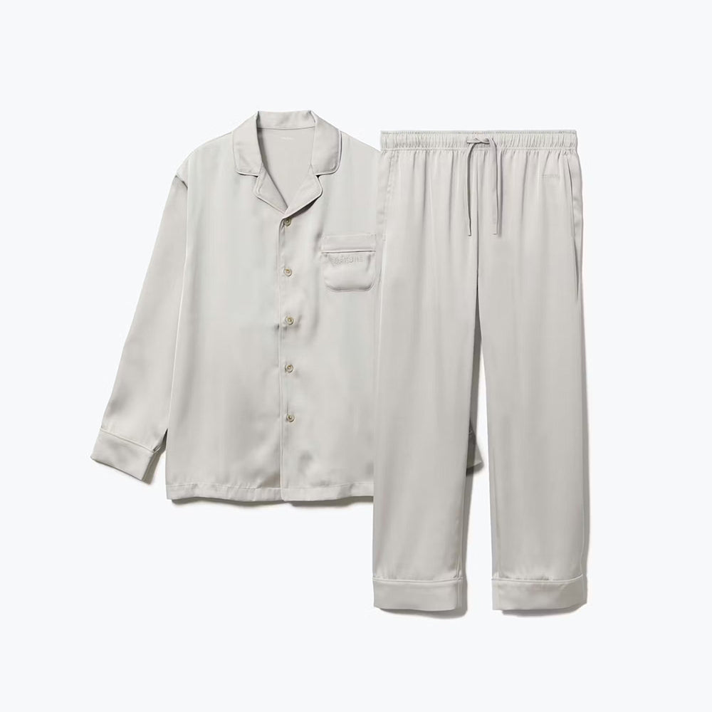 リカバリーウェア BAKUNE パジャマサテン上下(Unisex) グレージュM