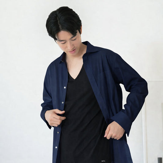 リカバリーウェア BAKUNE インナーウェア半袖(Vﾈｯｸ) Men'sブラック(L)　2枚