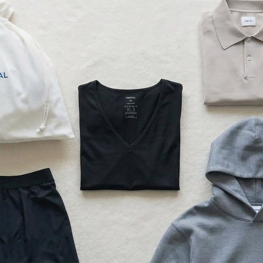 リカバリーウェア BAKUNE インナーウェア半袖(Vﾈｯｸ) Men'sブラック(XL)　2枚