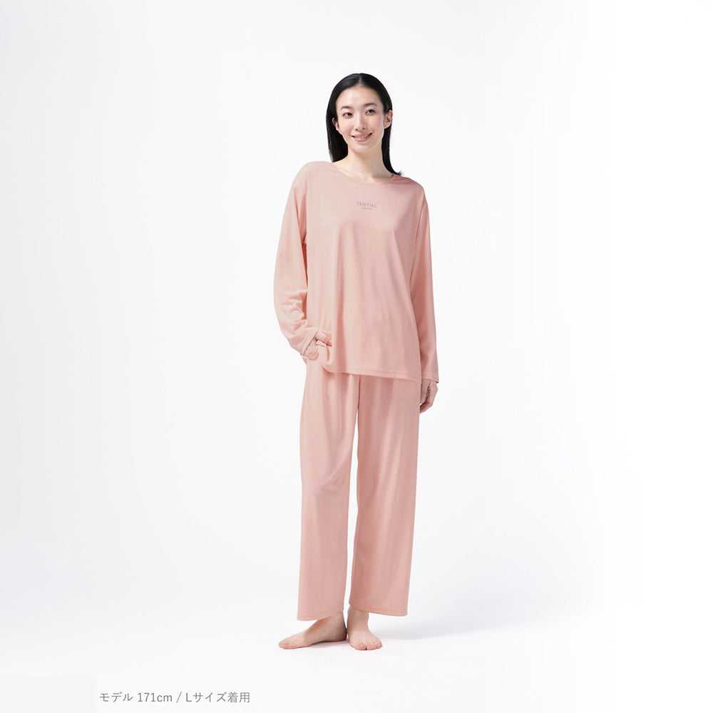 【母の日カード】 リカバリーウェア BAKUNE Dry Women’s　長袖上下セット ピンクS
