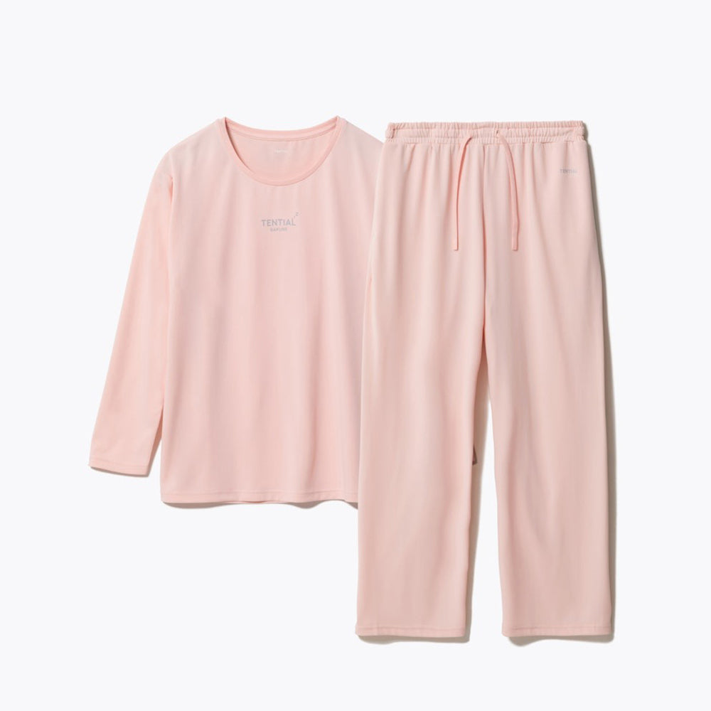 【母の日カード】 リカバリーウェア BAKUNE Dry Women’s　長袖上下セット ピンクM