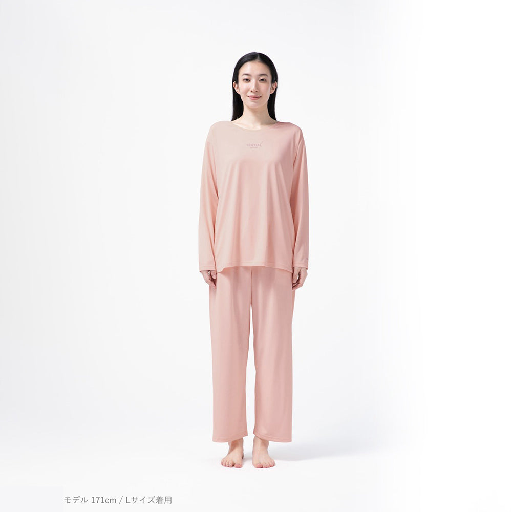 【母の日カード】 リカバリーウェア BAKUNE Dry Women’s　長袖上下セット ピンクM