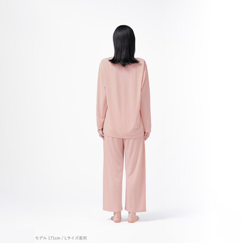 【母の日カード】 リカバリーウェア BAKUNE Dry Women’s　長袖上下セット ピンクXL