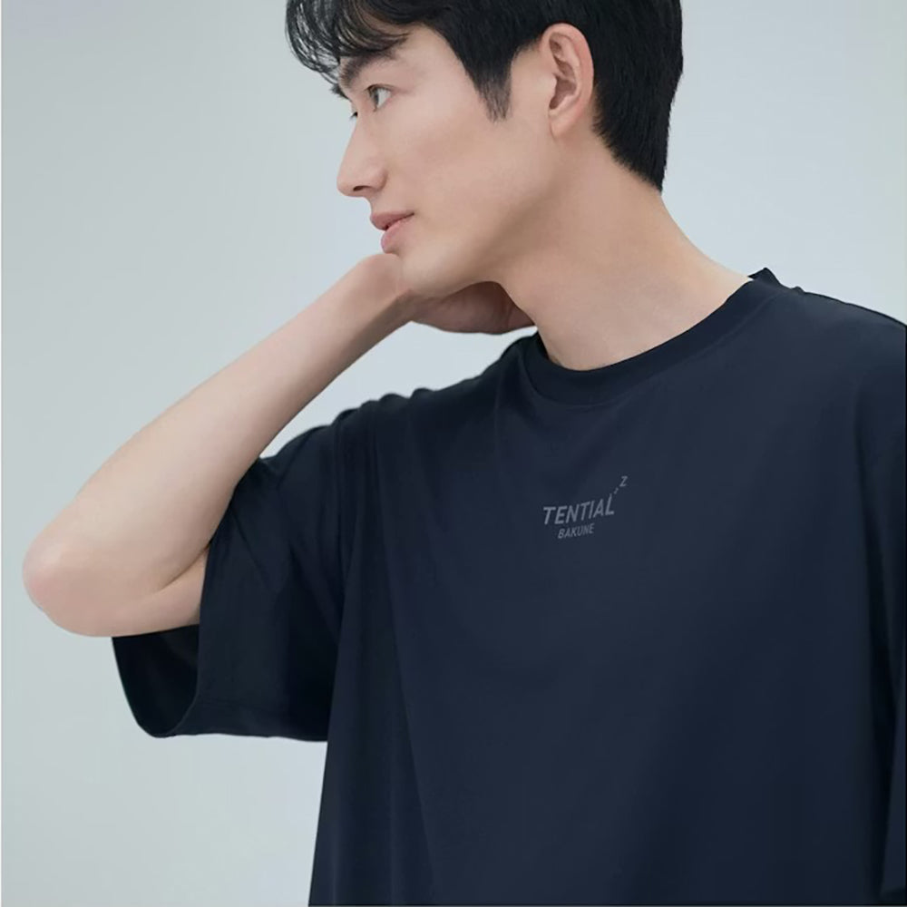 リカバリーウェア BAKUNE Dry Men's 半袖上下セット ネイビー M 【一般医療機器】