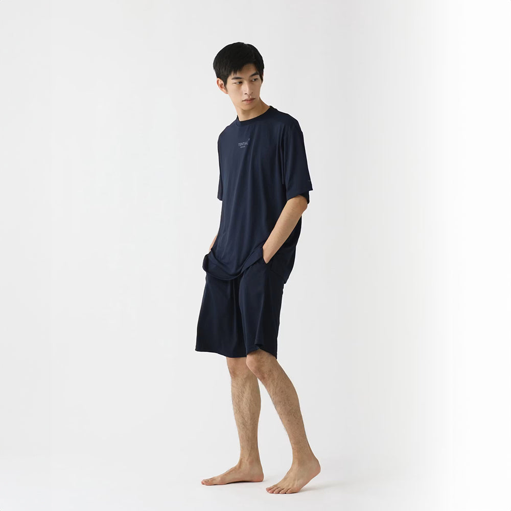 リカバリーウェア BAKUNE Dry Men's 半袖上下セット ネイビー M 【一般医療機器】