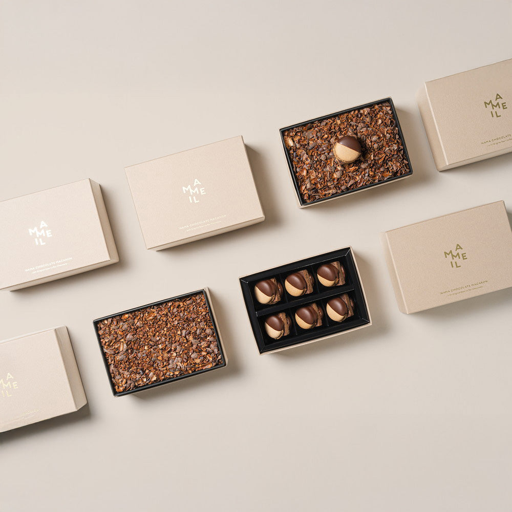 MAMEIL NAMA CHOCOLATE MACARON（生チョコレートマカロン）‑Chocolate‑6個