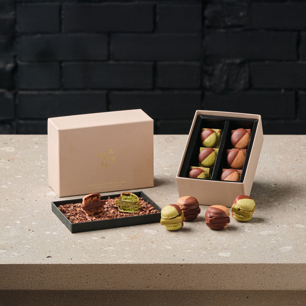 MAMEIL NAMA CHOCOLATE MACARON（生チョコレートマカロン）‑Choco＆Pistachio‑計6個