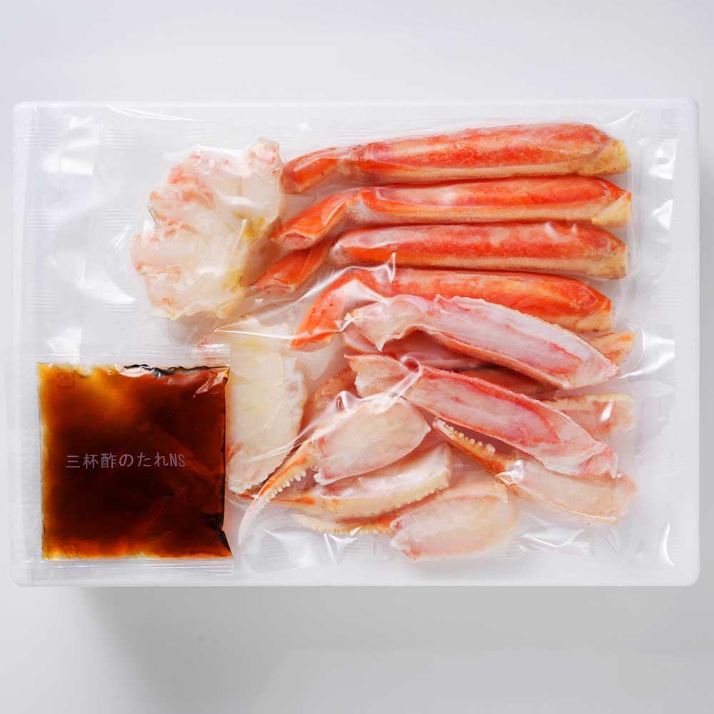 北海道産ボイルずわいがに脚 300g (三杯酢30ml付き)