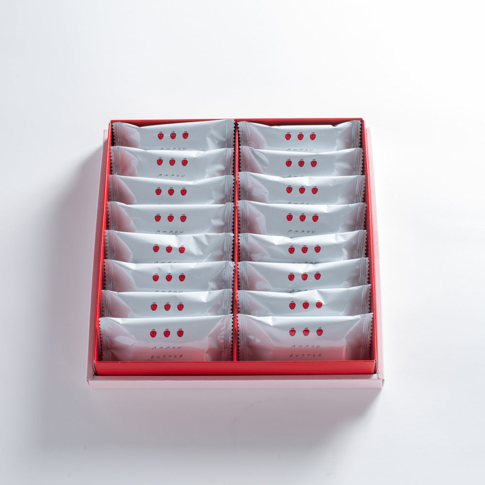 苺を使った焼き菓子専門店  「苺のワルツ」 あまおう苺のバターサンド16個