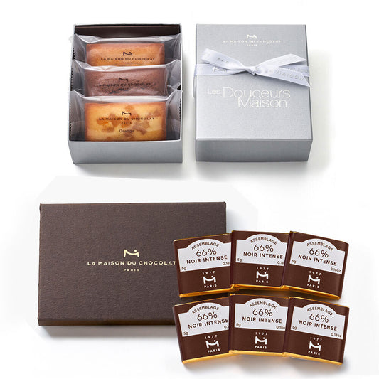 ラ・メゾン・デュ・ショコラ キャレ ノアール アンタンス　6枚入＆フィナンシェ 3個入