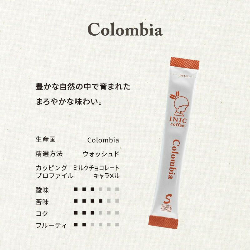 INIC coffee　ドリップドコーヒーパウダー　ビーンズアロマ　コロンビア 30P