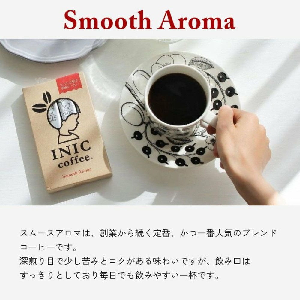 INIC coffee　ドリップドコーヒーパウダー 人気2種飲み比べ（スムースアロマ・モーニングアロマ）
