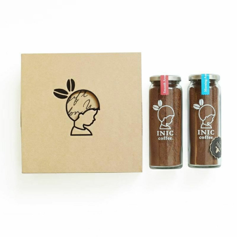 INIC coffee　ドリップドコーヒーパウダー 定番2種飲み比べ　ボトルセット（スムースアロマ・モーニングアロマ）