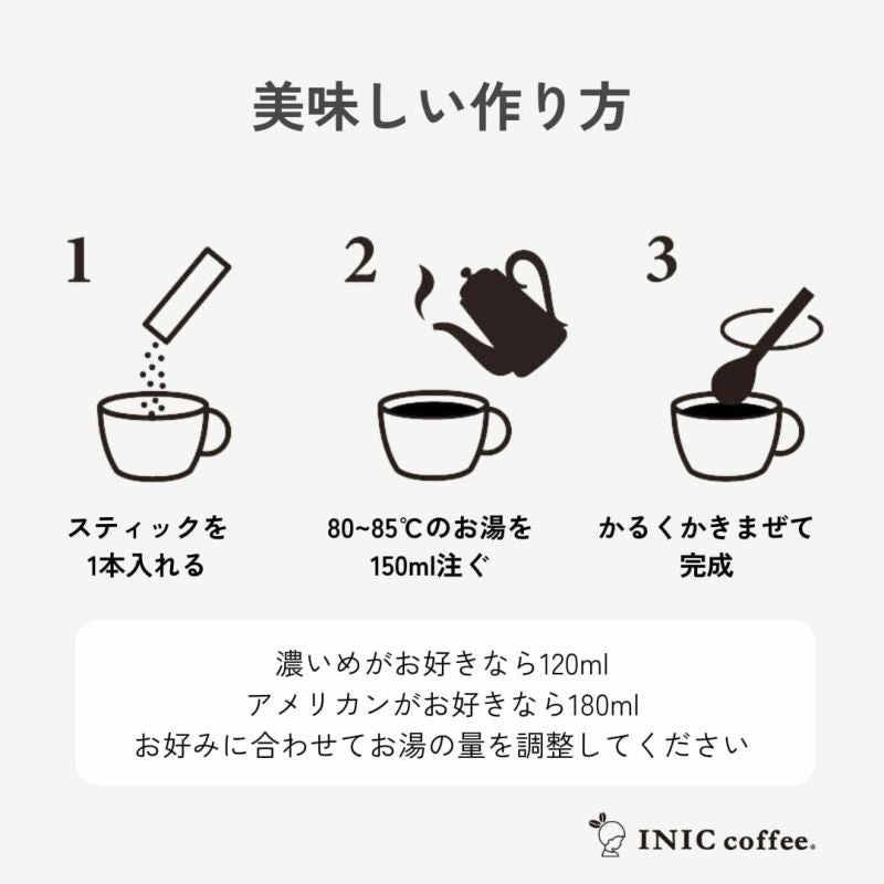 INIC coffee　ドリップドコーヒーパウダー 2種飲み比べ（スムースアロマ・ハニー）