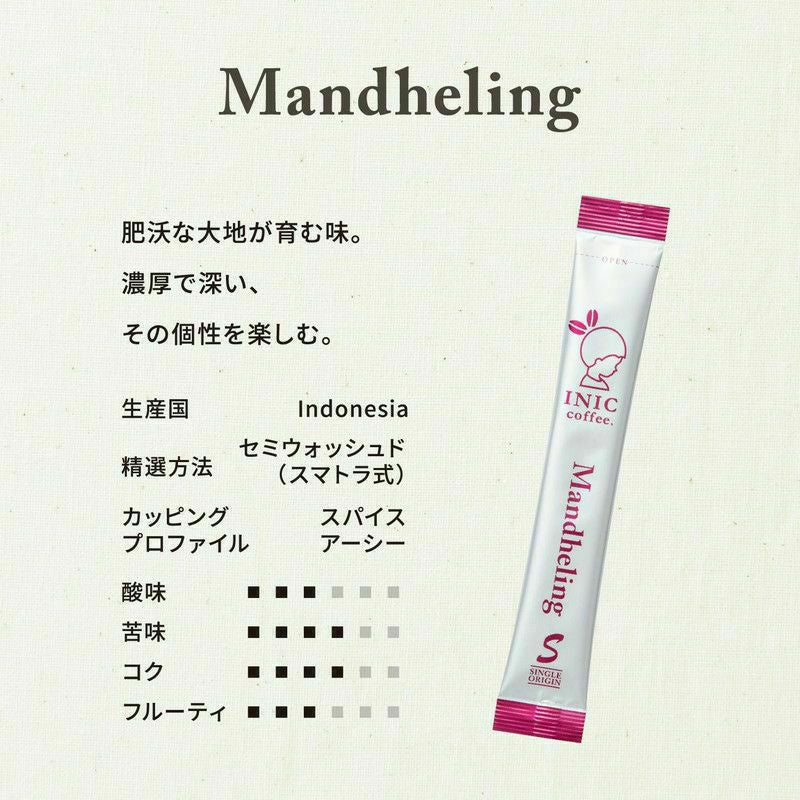 INIC coffee　ドリップドコーヒーパウダー　ビーンズアロマ　アソートギフト 001（エチオピア・マンデリン・グァテマラ）