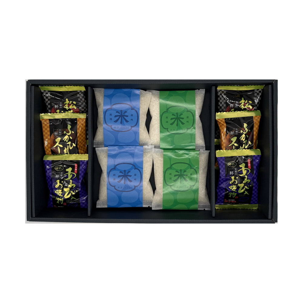 新潟米食べくらべ・お吸物ギフトセット（米4合・お吸い物）