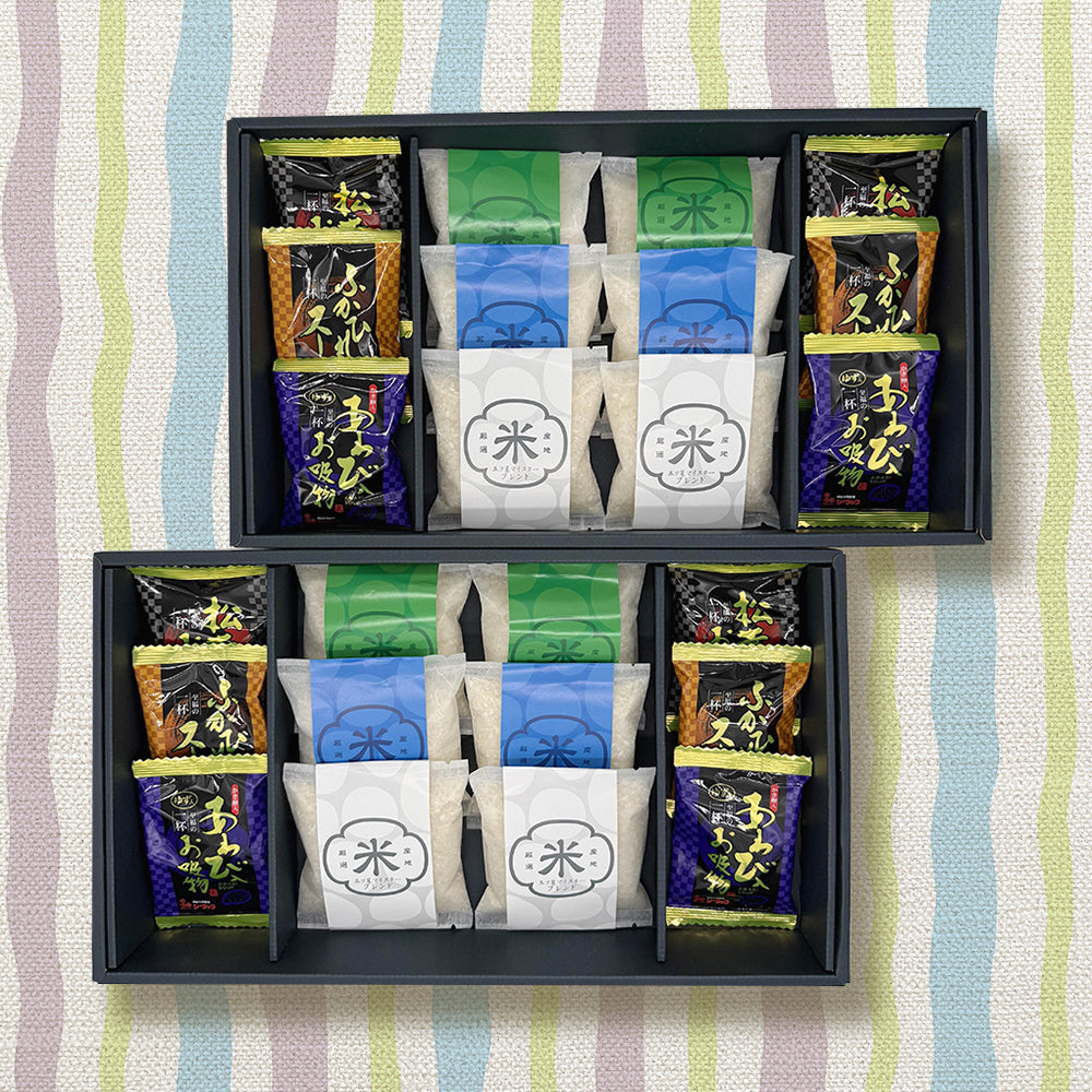 新潟米食べくらべ・お吸物ギフトセット（米12合・お吸い物）