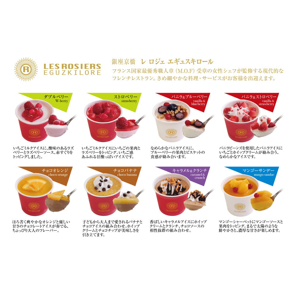 銀座京橋 レ ロジェ エギュスキロール アイス(8個詰め合わせ)