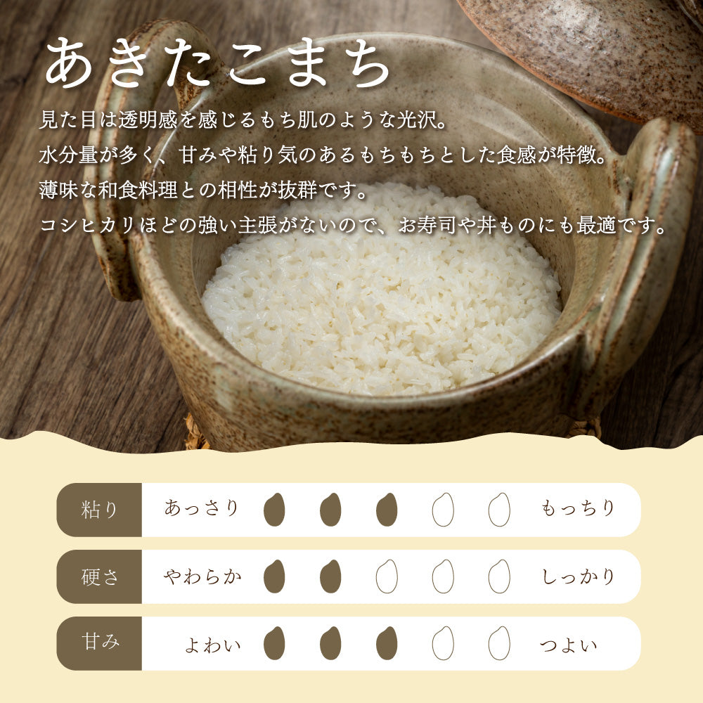 無洗米 秋田県産あきたこまち 2kg×2袋（合計4kg）