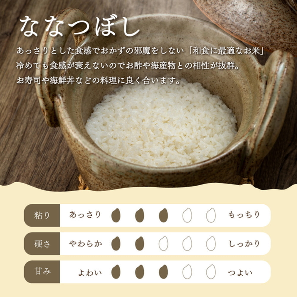 無洗米 北海道産ななつぼし 5kg×2袋（合計10kg）