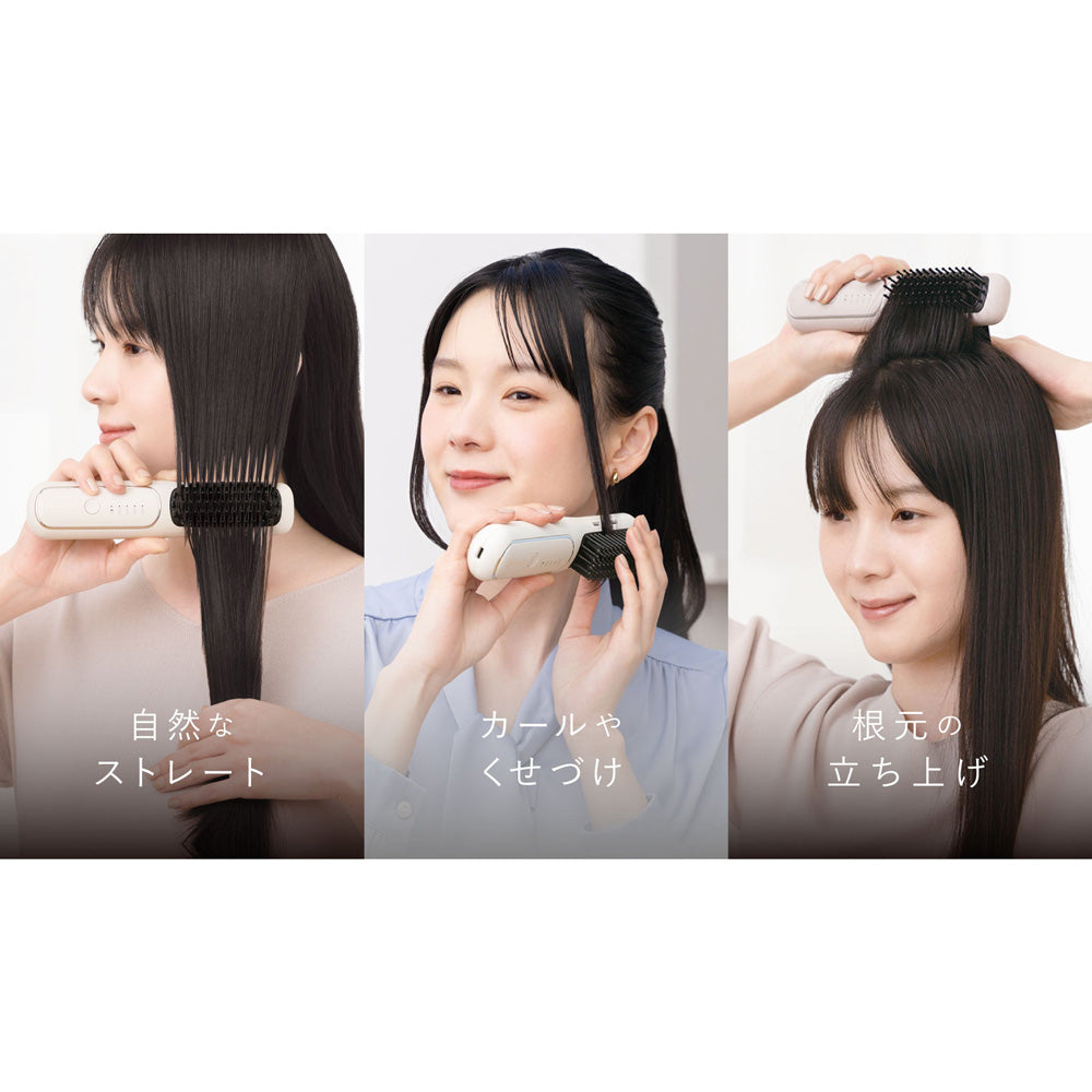 FESTINO（フェスティノ）充電式スタイリング ヒーターブラシ ホワイト