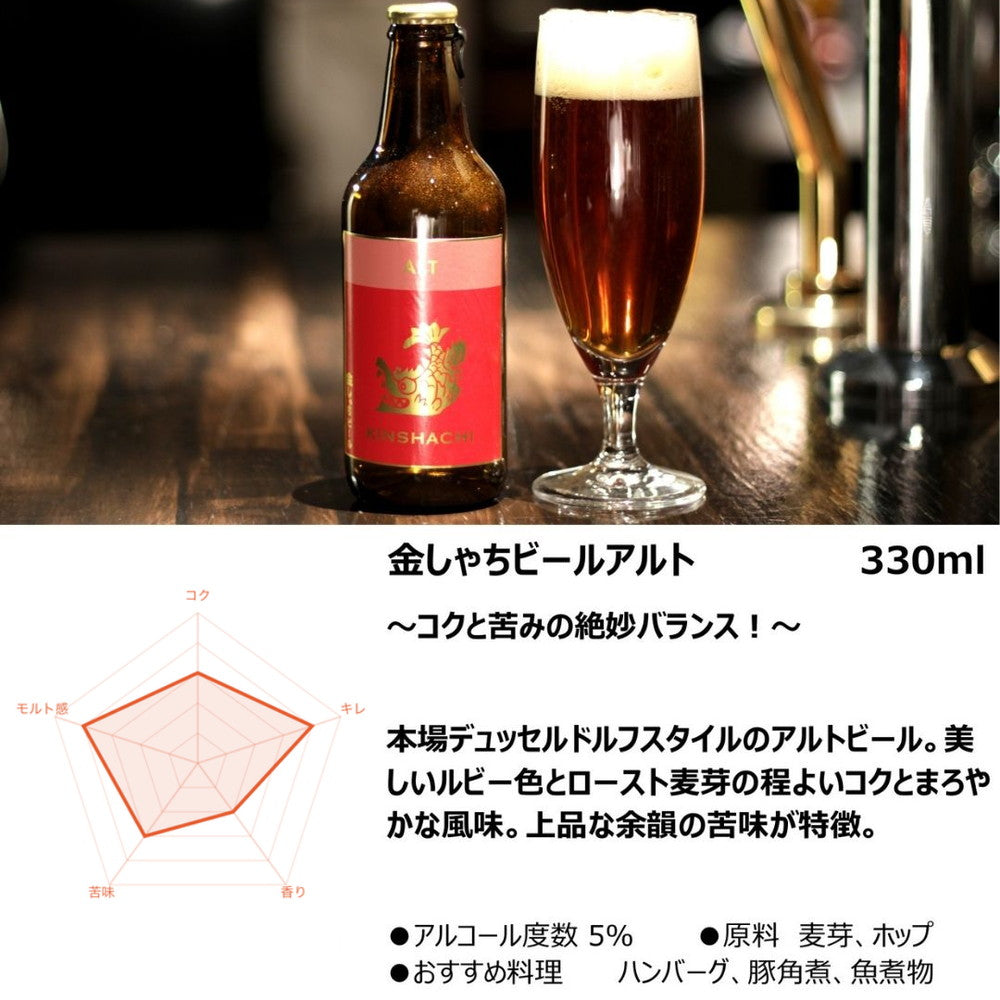 尾張名古屋のクラフトビール 金しゃちビール330ml 飲み比べ(6本)