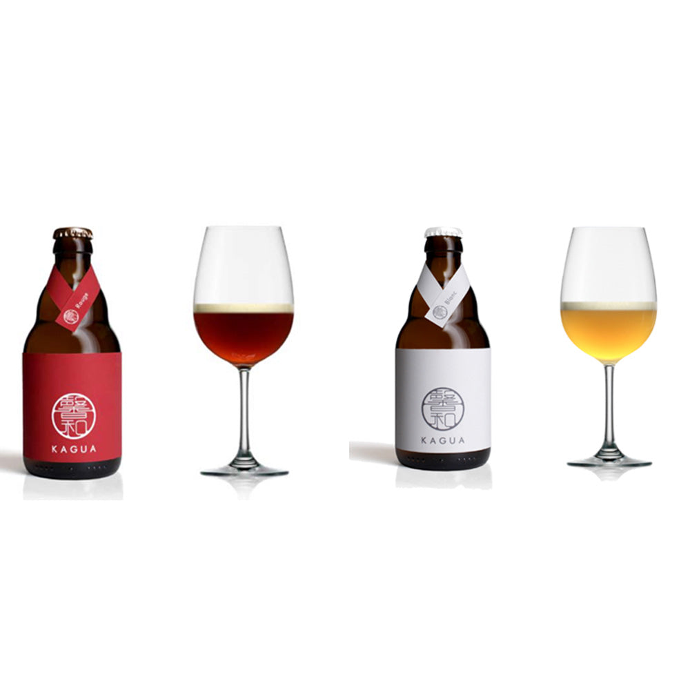 山梨発クラフトビール 馨和KAGUA(カグア)2種飲み比べ 4本(Rouge・Blanc)