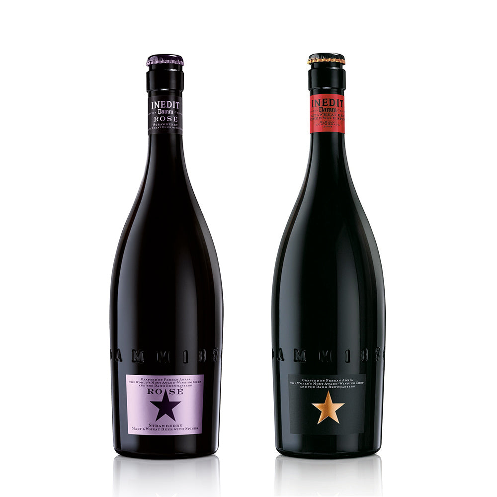 バルセロナNo1ブルワリーDAM社の「イネディット」プレミアムビール 飲み比べ　2本