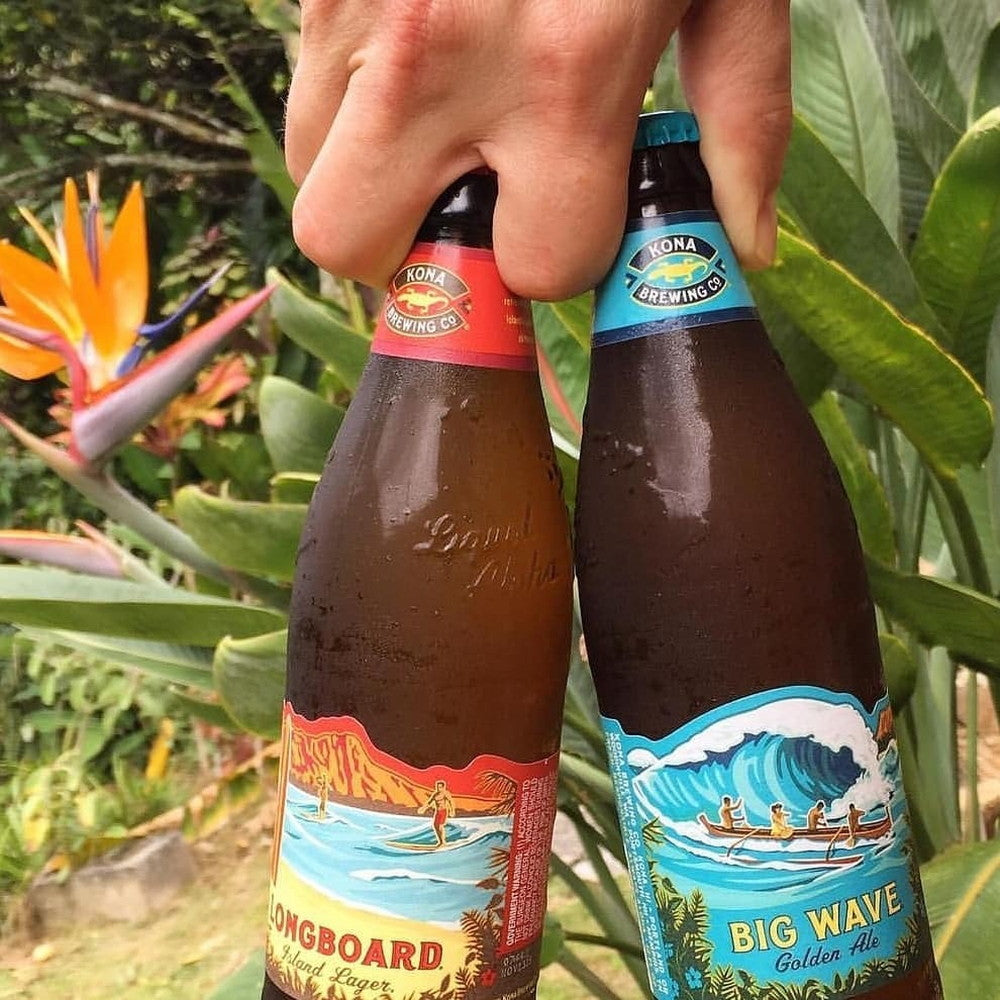 ハワイクラフトビール コナビール 2種飲み比べ(ビッグウェーブ&ロングボードアイランド 各2本)瓶355ml