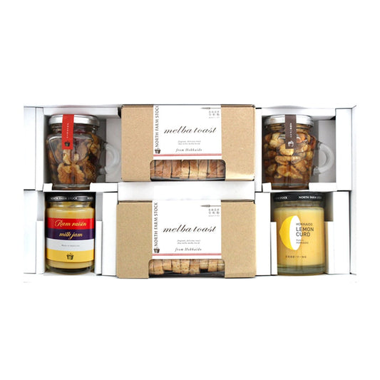 「NORTH FARM STOCK」ハニーナッツ・ジャム・メルバトースト詰め合わせ[5種］